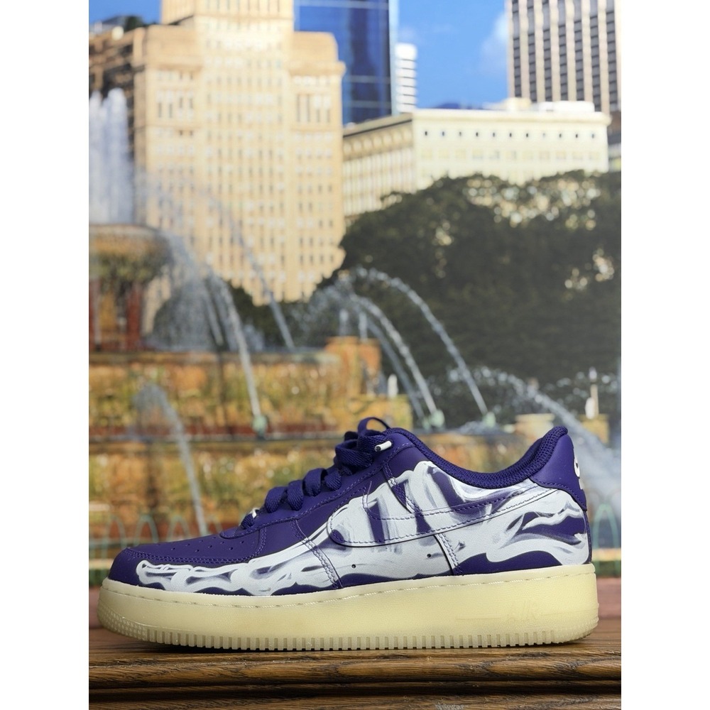 Size 8 - Nike Air Force 1 Low Purple Skeleton